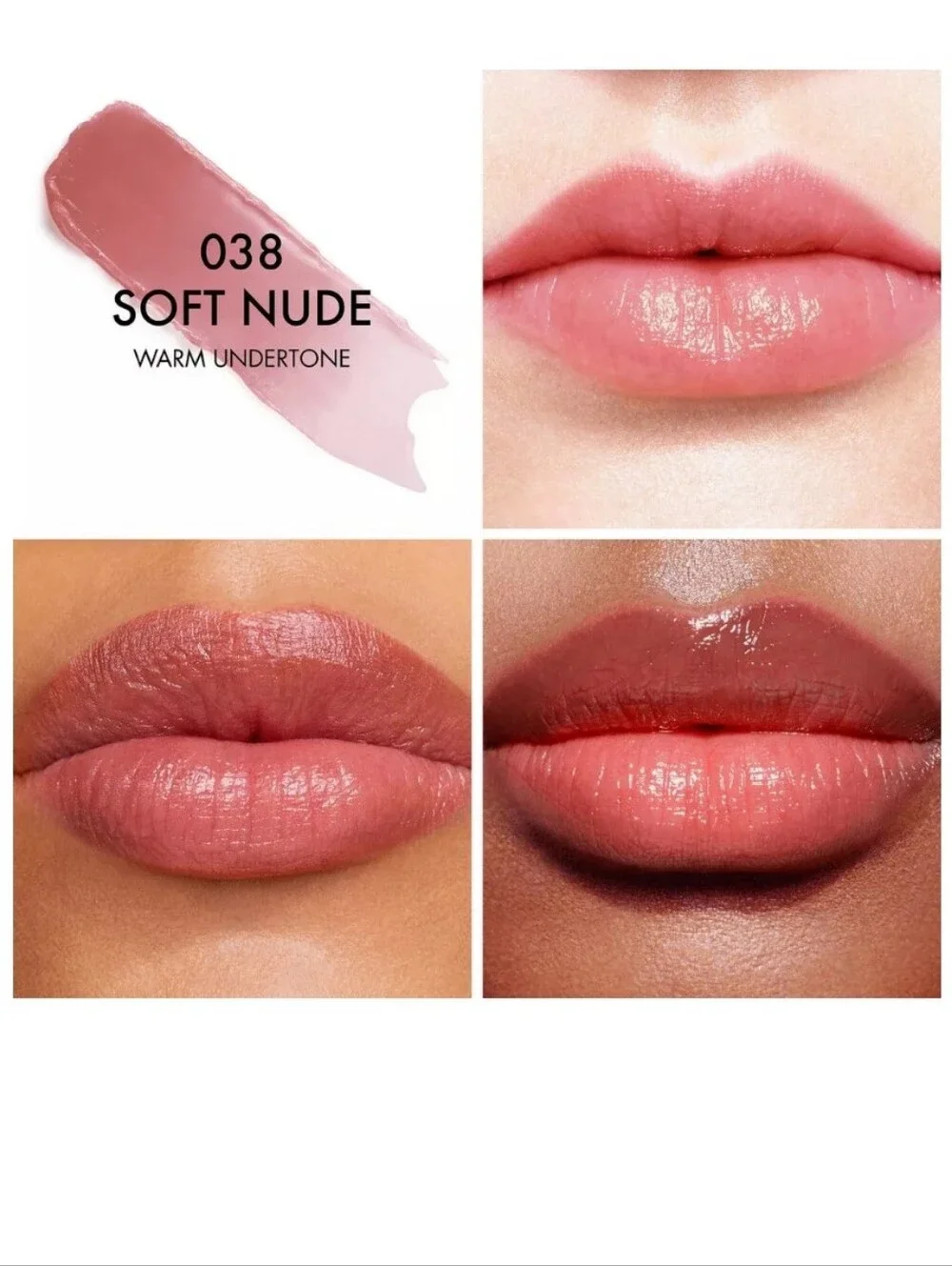Dior Addict Lip Glow Lip Color Reviver Balm 038 Rose Nude Full Size New Unbox